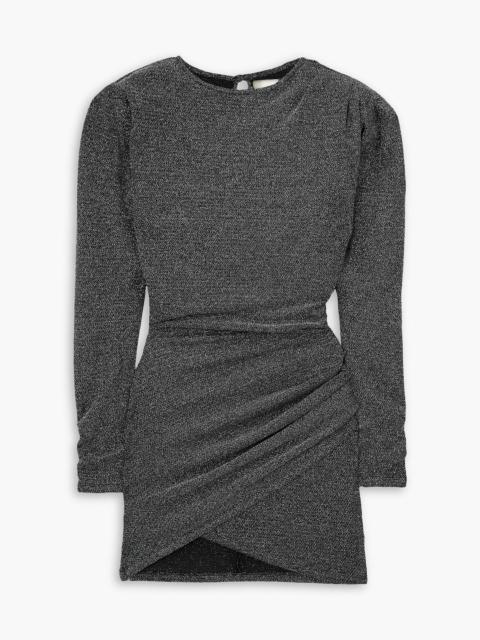 Isabel Marant Étoile Benedicte gathered metallic stretch-jersey mini dress