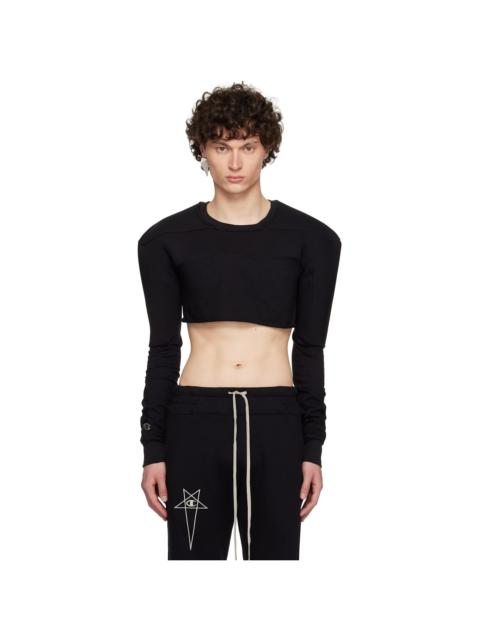 Rick Owens Black Champion Edition Girdered Cropped Harness T-shirt