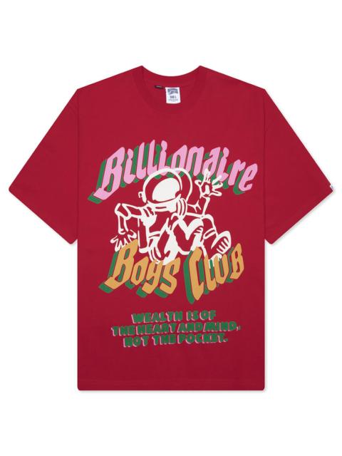 BILLIONAIRE BOYS CLUB DANCETRONAUT CROPPED TEE - RED
