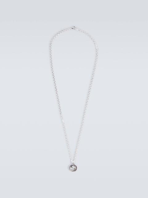GUCCI Interlocking G sterling silver necklace