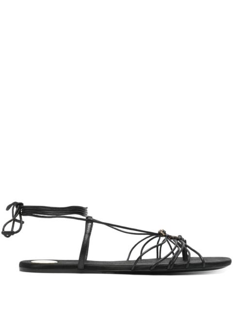 Saint Laurent Women Babylone Leather Sandals