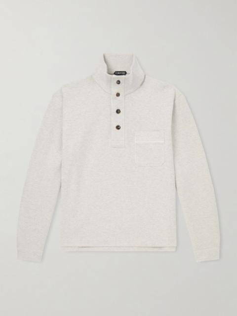 TOM FORD Cotton, Silk and Cashmere-Blend Sweatshirt Gray