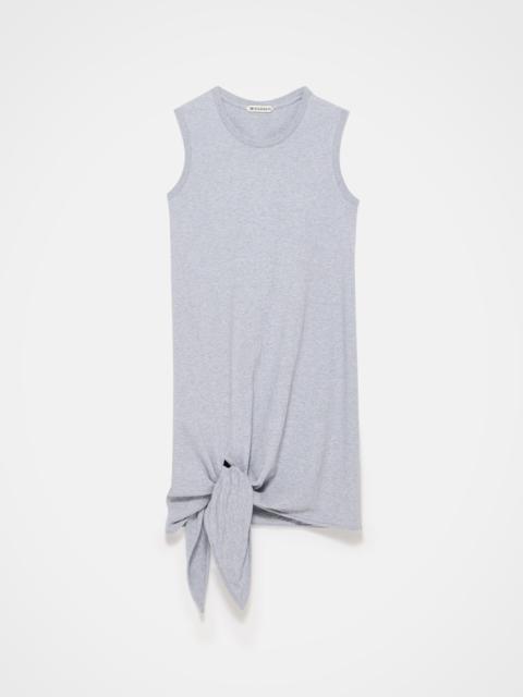 JW Anderson WOMENS HEM KNOT DRESS IN MID GREY MELANGE