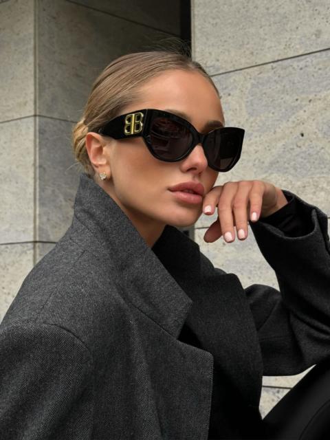 BALENCIAGA NEW BALENCIAGA BB0322S 002 CAT EYE BLACK WOMEN SUNGLASSES