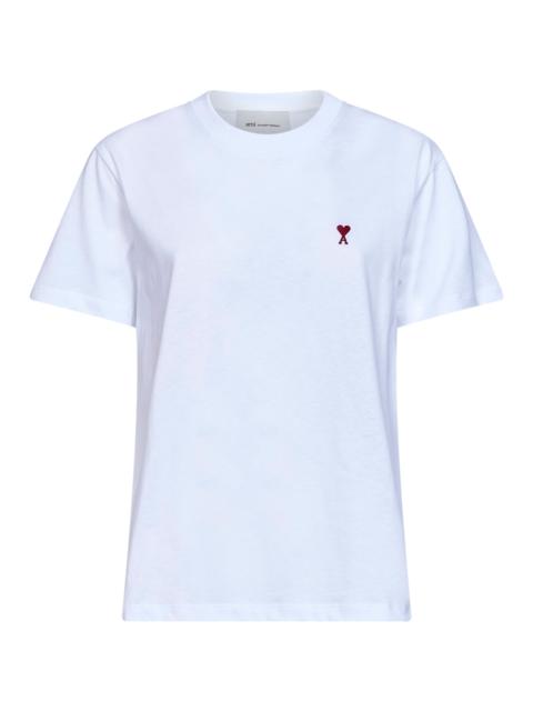 AMI Paris Ami Paris Women White Cotton Jersey Ami De Cœur T-Shirt