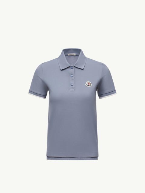 Moncler Logo Patch Cotton Piquet Polo Shirt