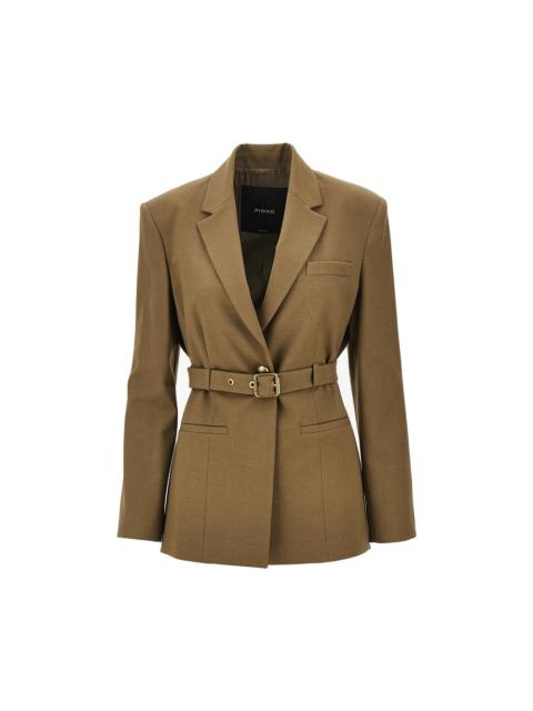 PINKO Pinko Gabardine Jacket with Belt Khaki