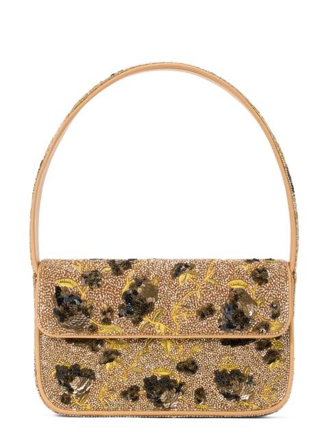 STAUD STAUD Tommy Beaded Shoulder Bag in Vintage Floral at Nordstrom