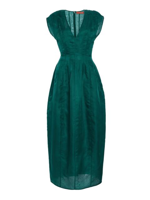 Altuzarra Bichette Silk Maxi Dress green