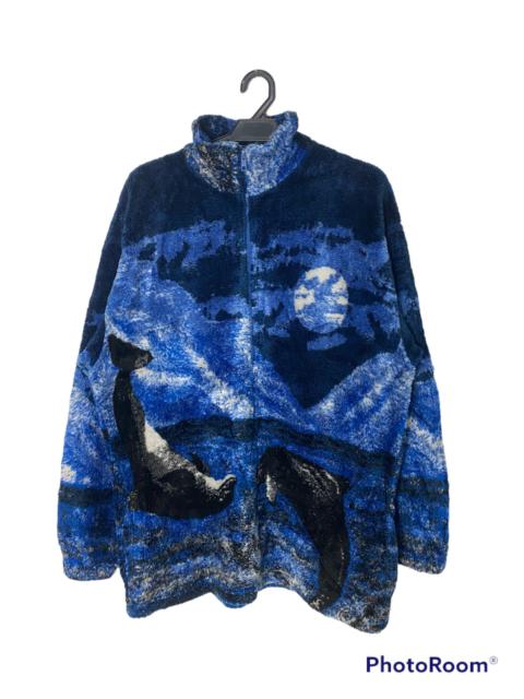 Other Designers Vintage - Vintage Fleece Fullprint Dolphin Sweater