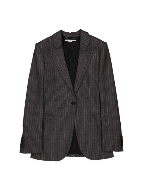 Stella McCartney Stella McCartney Ladies Grey Pinstripe Single-Breasted Blazer