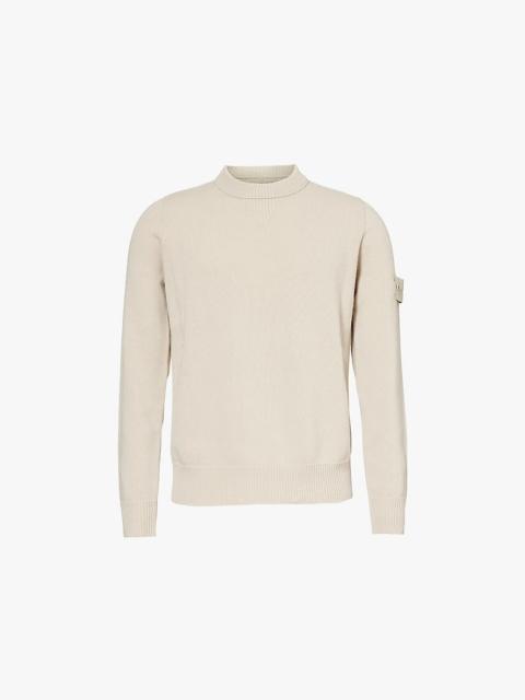 Ghost ribbed-panels regular-fit wool jumper