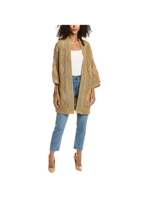 Brunello Cucinelli Brunello Cucinelli Beige Open-Knit Long Cardigan