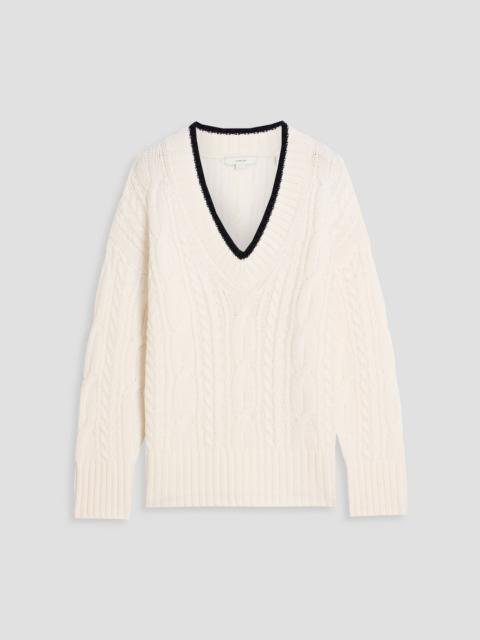 Other Designers Cable-knit wool and cashmere-blend sweater