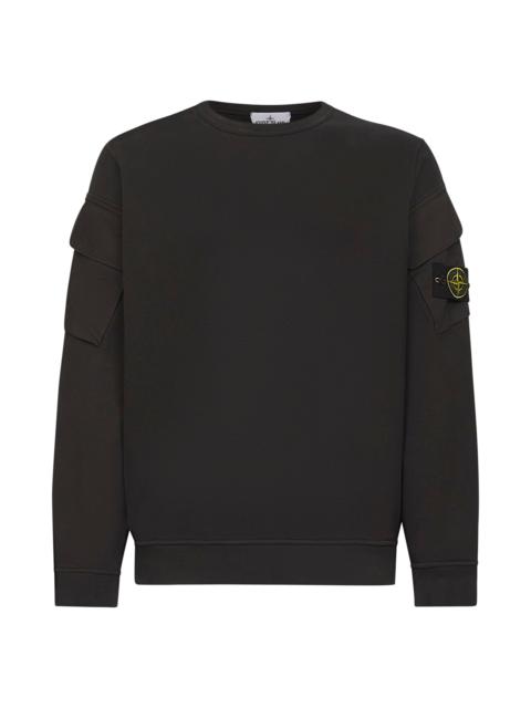 Grey cotton crewneck sweatshirt