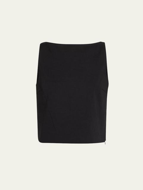 Theory Sleeveless Bateau-Neck Top