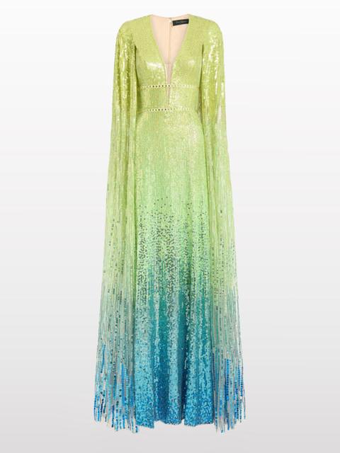 JENNY PACKHAM Jenny Packham Easy Breezy Sequin-Embellished Maxi Dress in Illusion at Nordstrom