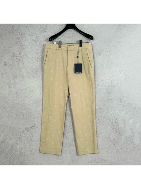 Louis Vuitton Louis Vuitton Monogram Flocked Workwear Pants in Beige