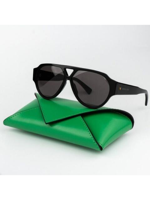 Bottega Veneta NEW Bottega Veneta BV1318S 001 Black Grey Pilot Unisex Sunglasses