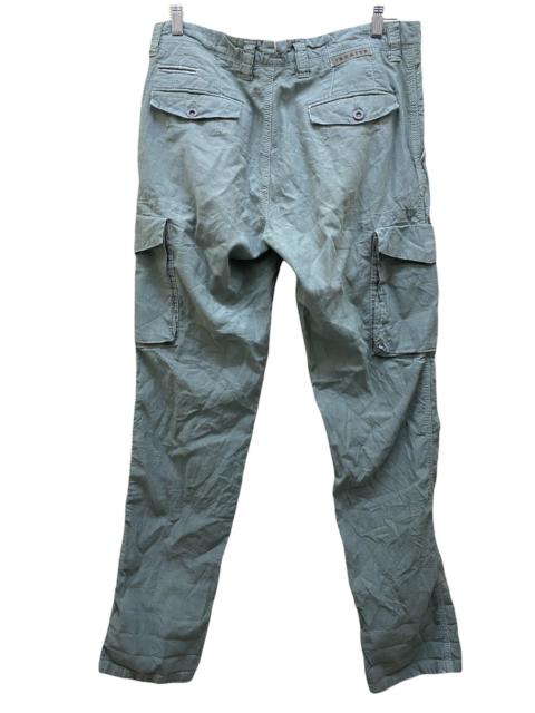 Other Designers Incotex - DISTRESSED INCOTEX CARGO PANTS OLIVE GREEN