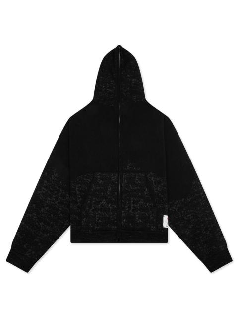 RRR123 PNEUMA ZIP HOODIE - BLACK