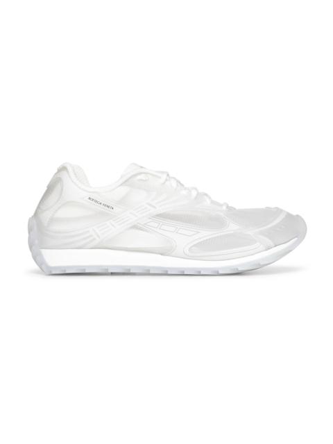 WHITE SNEAKERS WITH TRANSPARENT MESH UPPER