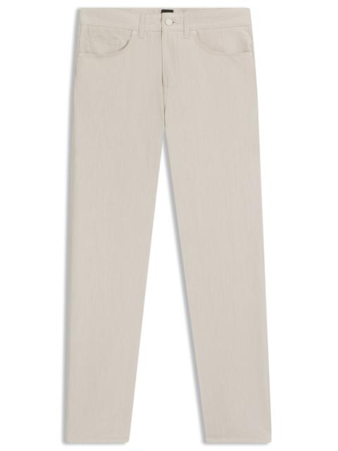 BOSS DELAWARE SLIM-FIT TROUSERS IN WRINKLE-RESISTANT DOBBY