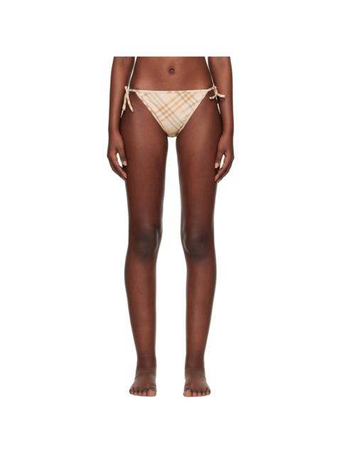 Burberry Beige Check Bikini Bottom