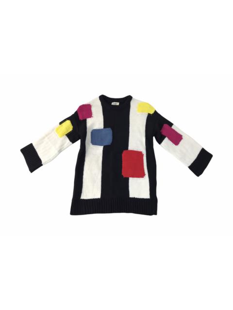 Other Designers Vintage - Vintage Striped Patchwork Colour Block Knit Wear Jumper