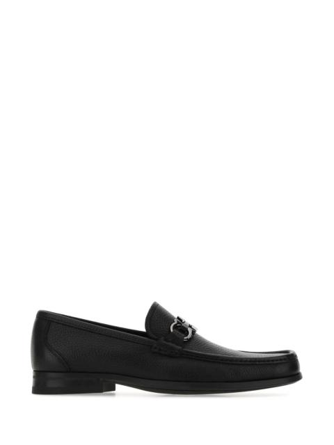 FERRAGAMO Salvatore Ferragamo Men Black Leather Grandioso Loafers