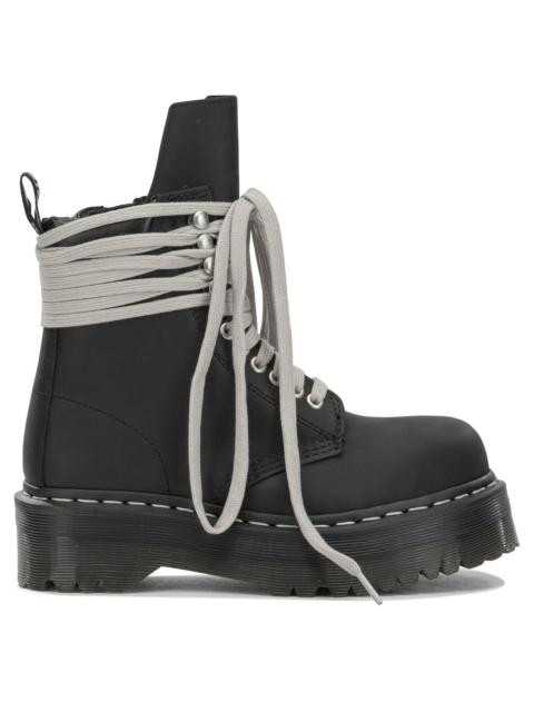 Rick Owens Rick Owens X Dr. Martens Quad Sole Steel Zip-up Boots Black