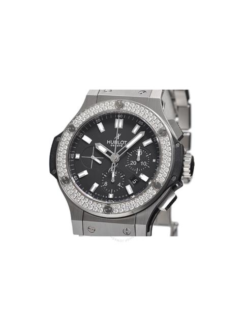Hublot Hublot Big Bang Steel Black Dial Chronograph Diamond Bezel Men's Watch 301SX1170SX1104