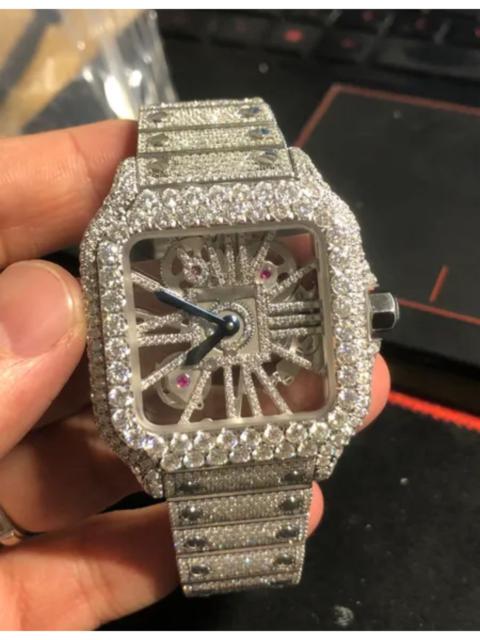 New Moissanite Iced Out Bust Down Watch 