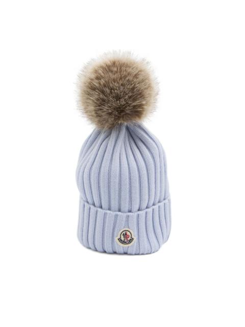 Moncler ribbed-knit pom-pom beanie