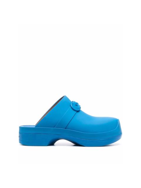 FERRAGAMO Ferragamo Womens Blue Clog Flats