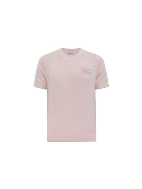 Burberry BURBERRY Pink Cotton Short-Sleeved Cardigan Anisa New & Auth