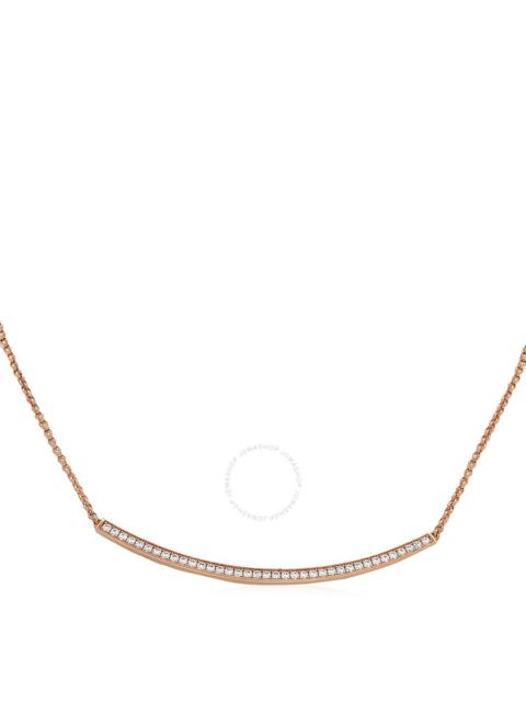 Apm Monaco - APM Monaco Rose Gold Dainty Pave Adjustable Necklace
