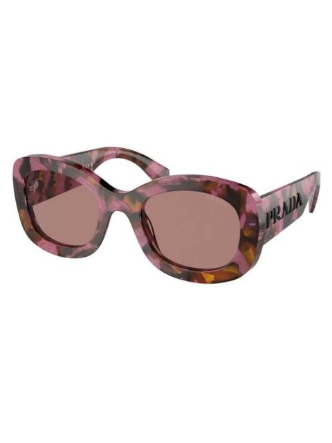 Prada Prada Light Brown Oval Ladies Sunglasses PR A13S 18N10D 54