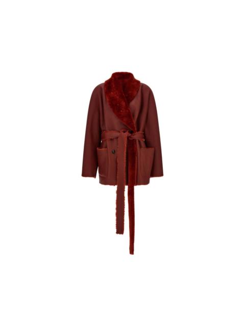 FERRAGAMO Ferragamo Red Jackets - Faux Fur & Shearling Jackets Women