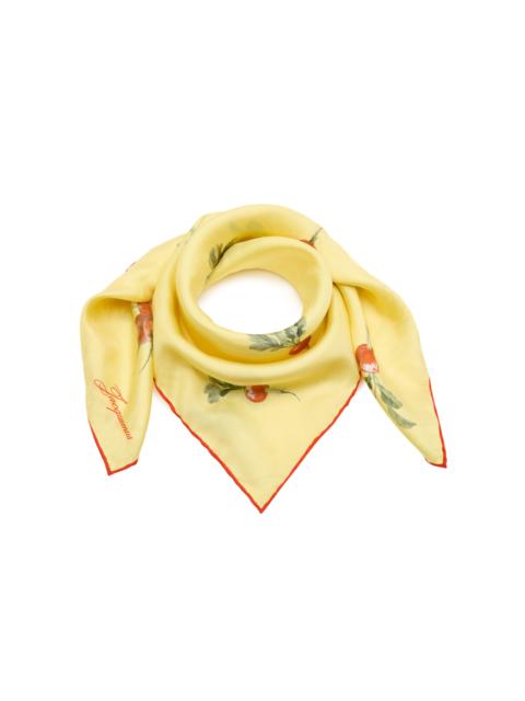JACQUEMUS The Radish Silk Scarf yellow