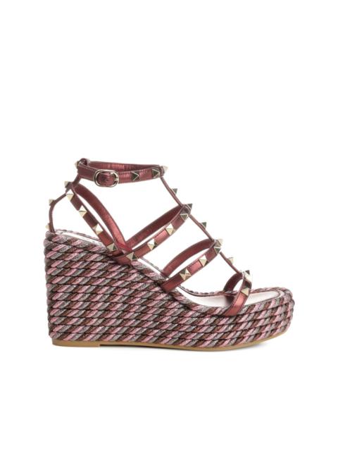 95mm studded wedge sandals