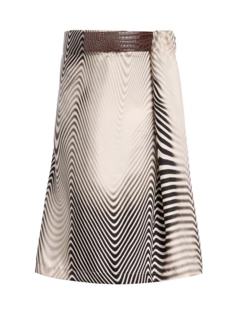 NICCOLÒ PASQUALETTI Chimera Belted Printed-Silk Midi Skirt print