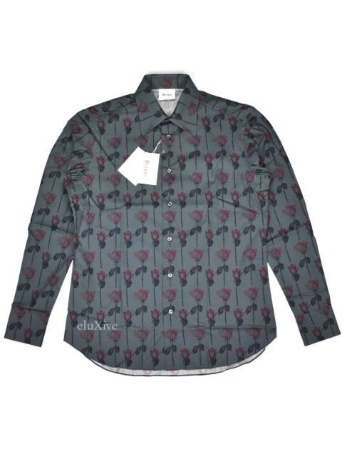 Brioni Rose Print Button Down Shirt NWT