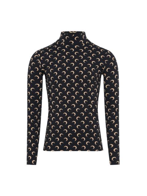 Marine Serre All Over Moon Print Second Skin Top
