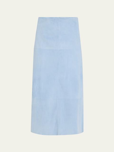 Proenza Schouler Nadia Pencil Suede Midi Skirt