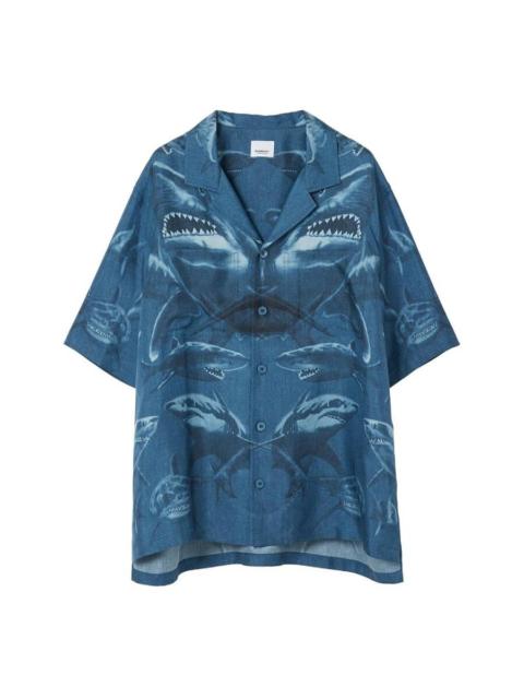 Burberry Burberry Shark Print Short Sleeve Shirt