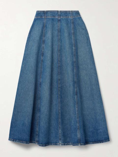 The Uma denim midi skirt Blue