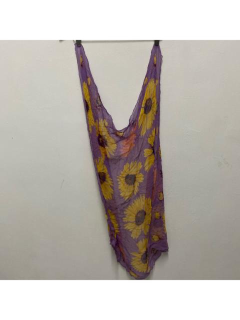 Other Designers Vintage Silk Scarves Sun Flower Purple 31x32