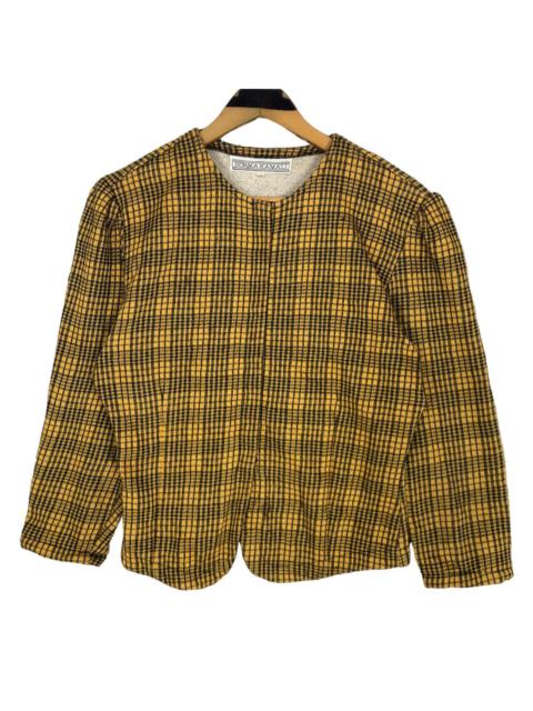 Other Designers Vintage 90s Norma Kamali Acrylic Knitted Plaid Jacket