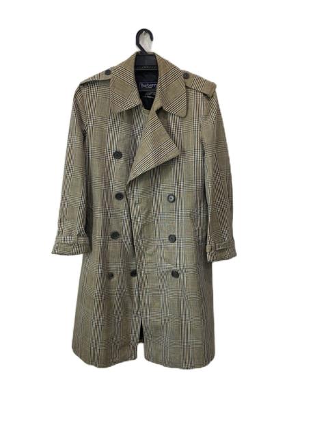 Burberry VINTAGE BURBERRY PROSUM DOUBLE BREAST TRENCH COAT CHECKERED